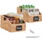 Best Choice Products Hyacinth Angled Pantry Storage Baskets W/ Handles, Chalkboard & Marker (Pack of 2)